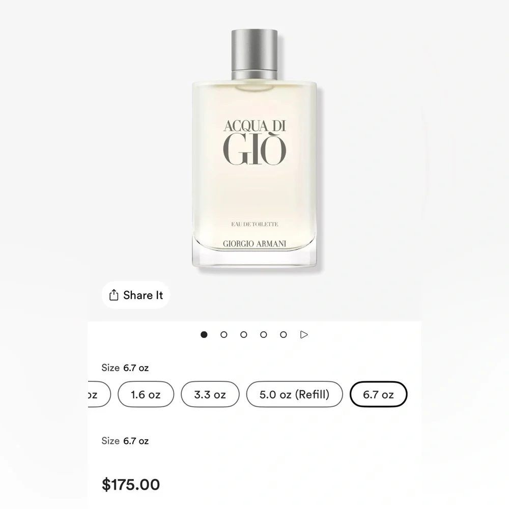 Giorgio Armani Acqua di Giò - Full Size - NWT